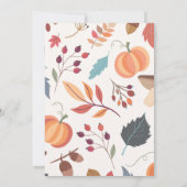 フレンドシフィングサンクスギビングディナー秋パンプキン 招待状 (裏面)