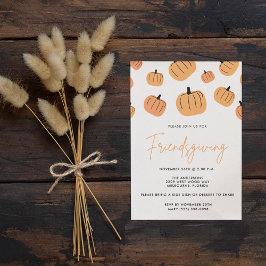 フレンドシフィングサンクスギビングディナー秋パンプキン 招待状