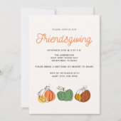 フレンドシフィングサンクスギビングディナー秋パンプキン 招待状 (正面)