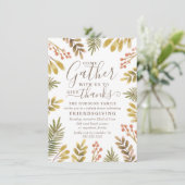 フレンドジング秋緑水彩リース 招待状 (スタンド正面)