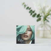 フレンドスタイリッシュカードを参照して美容師 スクエア名刺 (スタンド正面)