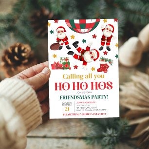 フレンドスマおもしろいスサンタクリスマスパーティの招待状 招待状