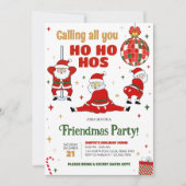 フレンドスマおもしろいスサンタクリスマスパーティー 招待状 (正面)