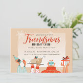 フレンドスマスクリスマスホリデーパーティー招待状 シーズンカード (スタンド正面)