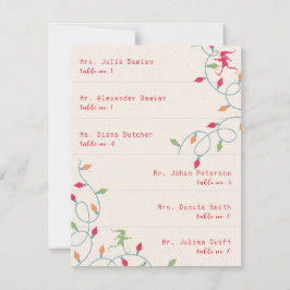 フレンドスマスジョリーストバンチクリスマス座席表 招待状