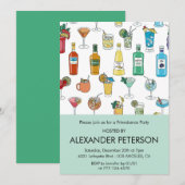 フレンドスマス招待状カクテルコンテンポラリー 招待状 (正面/裏面)