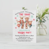 フレンドズオフィスパーティー動物クリスマス 招待状 (スタンド正面)