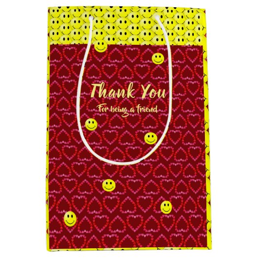 フレンドズギフトアイディアサンシャインスマイル ミディアムペーパーバッグ (正面)