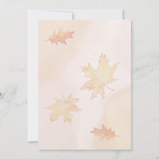 フレンドズギヴィグサンクスギビング秋の葉 招待状 (裏面)