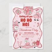 フレンドズサンタおもしろいホホホホスクリスマスパーティー 招待状 (正面)