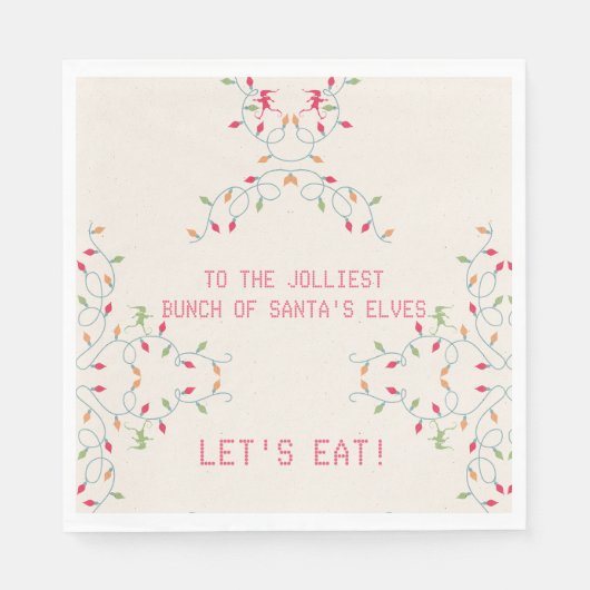 フレンドズジョリーストバンチクリスマスバケーションパーティー スタンダードランチョンナプキン (正面)