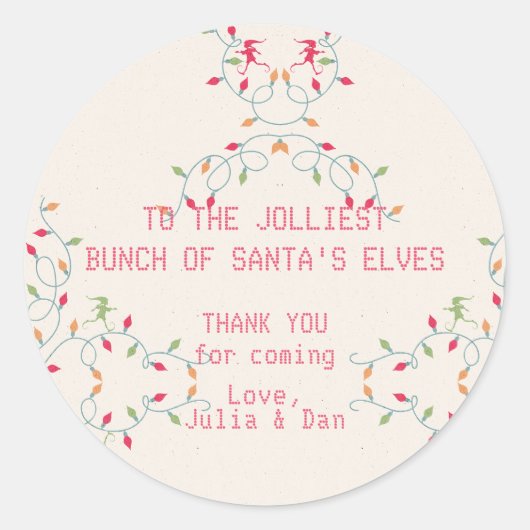 フレンドズジョリーストバンチクリスマスバケーションパーティー ラウンドシール (正面)