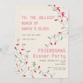 フレンドズジョリーストバンチクリスマスバケーションパーティー 招待状 (正面/裏面)