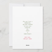 フレンドズジョリーストバンチクリスマスホリデーファミリー シーズンカード (裏面)