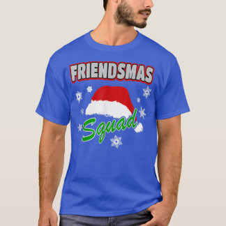 フレンドズスメリーチーム友達クリスマスパーティーSanta Hat Tシャツ
