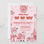 フレンドズマおもしろいスサンタホホホホホスクリスマスパーティー 招待状 (正面)