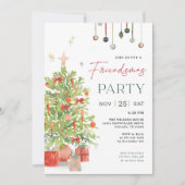 フレンドズマスパーティークリスマスツリーホリデーパーティー 招待状 (正面)