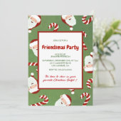 フレンドズマス招待状かわいいサンタバーリーシュガー 招待状 (スタンド正面)