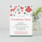 フレンドズマス招待状クリスマスノルディックグリーン 招待状 (スタンド正面)