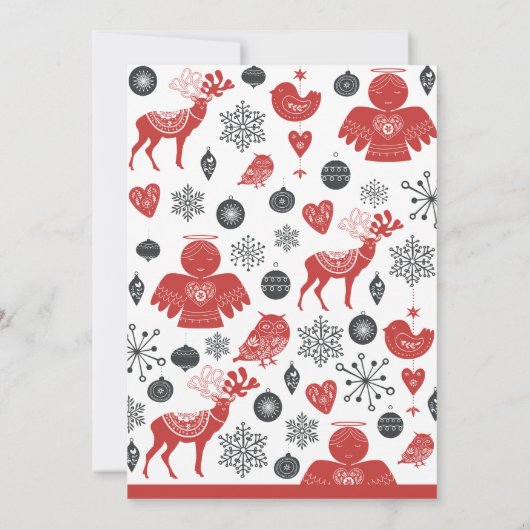 フレンドズマス招待状クリスマスノルディック 招待状 (裏面)