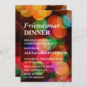 フレンドズマス招待状ディナー紙吹雪スパークル 招待状 (正面/裏面)