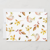 フレンドゼイビング金ゴールドカッパーオータム水彩葉ズ 招待状 (裏面)