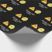 フレンドチップゴールおもしろいチップPun Dark BG ラッピングペーパー (角)