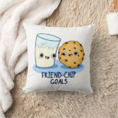 フレンドチップゴールおもしろいミルクCookie Pun クッション (ブランケット)