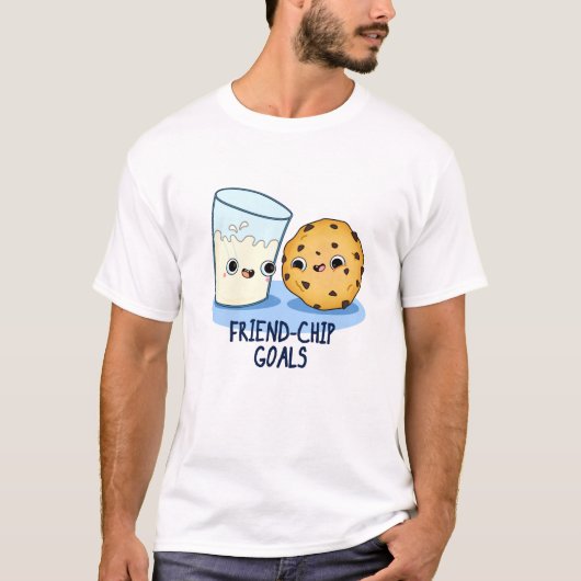 フレンドチップゴールおもしろいミルクCookie Pun Tシャツ (正面)