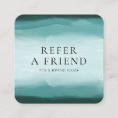 フレンドティール（緑がかった色）水彩画美しいスパのロゴを参照 紹介カード (正面)