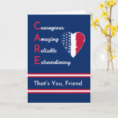 フレンドナースデイパトリオ気にスとハート カード (黄色い花)