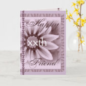 フレンドハッピー第カスタム3誕生日ラベンダーフラワー カード (黄色い花)