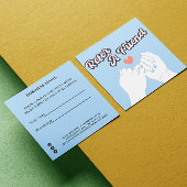 フレンドハートスクリプトフォントHandsの説明を参照 紹介カード