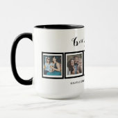 フレンドハートフォトコラージ縁どの色M マグカップ (左)