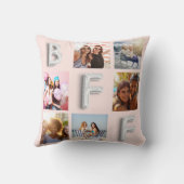 フレンドバラ金ゴールド赤面シルバーフォトコラージュ クッション (裏面)