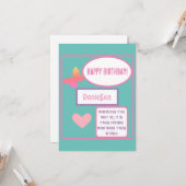フレンドパーソナライズされたハッピーバースデーの挨拶 カード (正面/裏面インサイチュ)