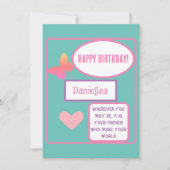 フレンドパーソナライズされたハッピーバースデーの挨拶 カード (正面)