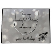 フレンドパーソナライズされた誕生日 ラージペーパーバッグ (正面)