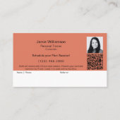 フレンドフィットネスの初心者パーソナルトレーナーを参照 紹介カード (裏面)