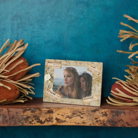 フレンドフォトギフトヴィンテージ切り離し仕訳帳 フォトプラーク (側面)