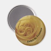 フレンドフォーエバーフレンドシップイエローローズフォトフラワー マグネット (正面/裏面)