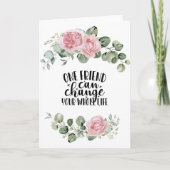 フレンドポストカードフレンドシップ引用文美学フローラ カード (正面)