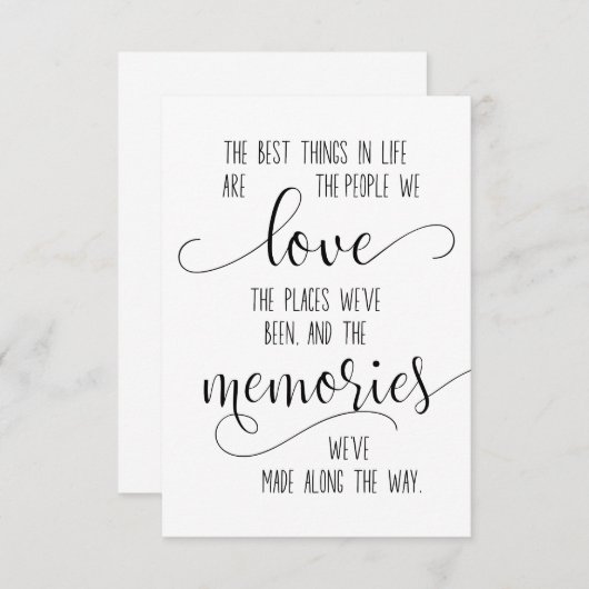 フレンドポストカード、フレンドシップ引用文、フレンドスペシャル サンキューカード (正面/裏面)