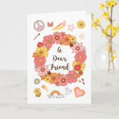 フレンドマザーの日フローラ平和と愛 カード (黄色い花)