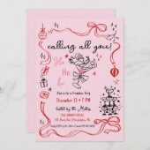 フレンドマスクリスマスカクテルホリデーパーティー 案内状 (正面/裏面)