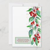 フレンドマスディナーパーティの招待状ホリデーソイレ 招待状 (裏面)