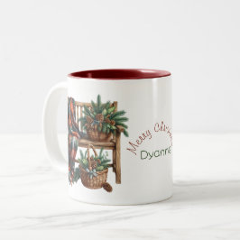 フレンドメリークリスマスブランケットベンチコージー ツートーンマグカップ