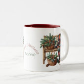 フレンドメリークリスマスブランケットベンチコージー ツートーンマグカップ (正面右)