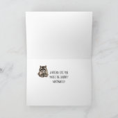 フレンドライクユージャーリーラクーン誕生日おもしろい カード (内部)