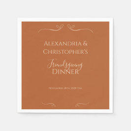 フレンドリディナーパーティーシックエレガント スタンダードカクテルナプキン